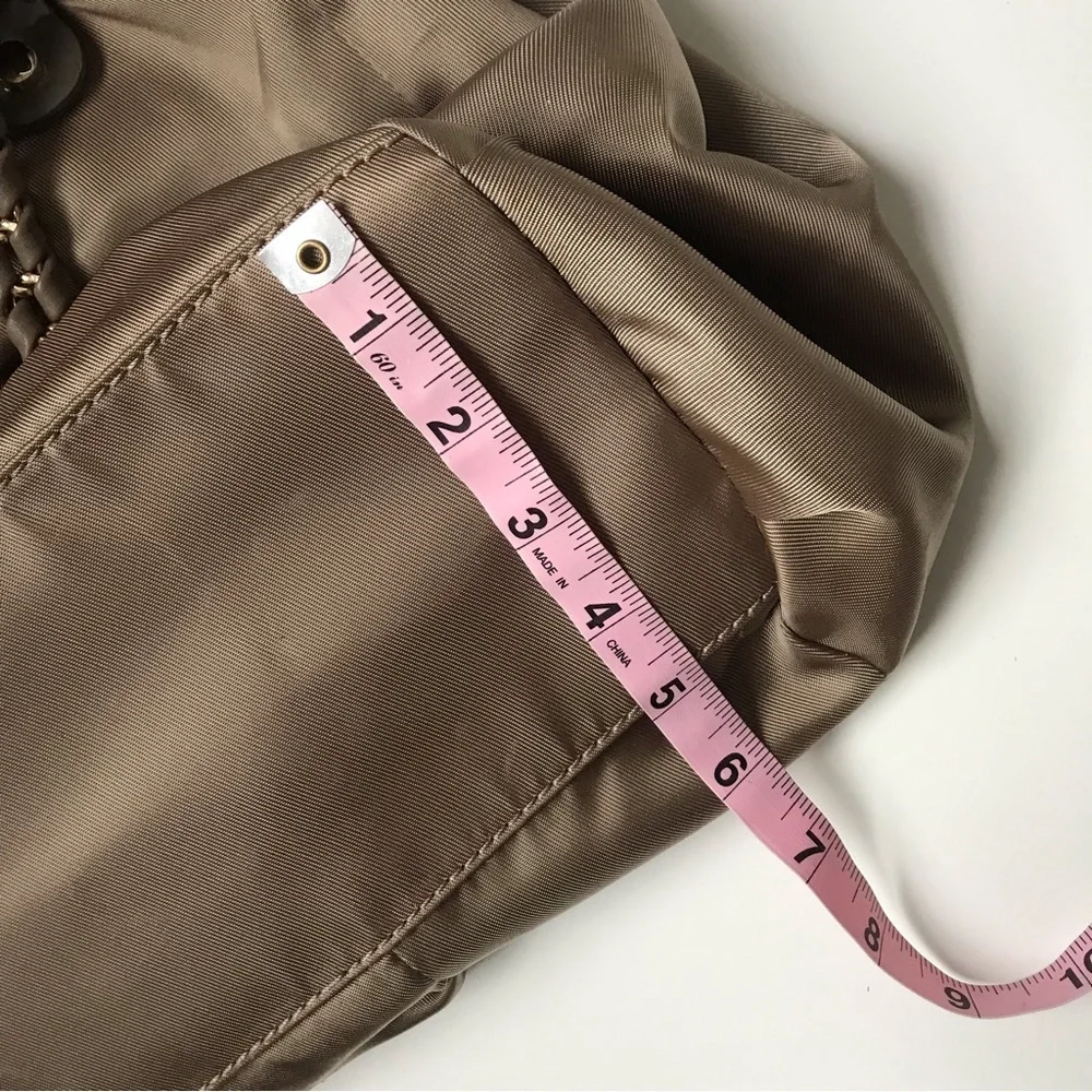 Simply Vera Women's Satin Bronze Hobo Nylon Shoulder Bag Top-Handle Satchel L